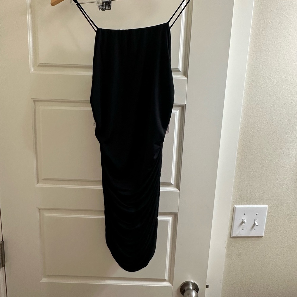 Windsor Black Ruched Bodycon Mini Dress